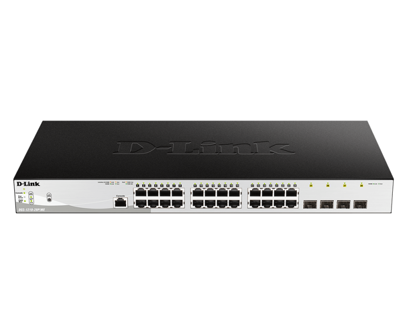 D-Link Switch DGS-1210-28P/ME, 24 porturi Gigabit PoE Base-T, 4 porturi