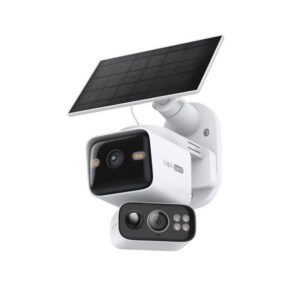 Solar-Powered Dual-Lens Pan/Tilt Cam kit, 1/2.8" Progressive Scan CMOS Sensor,