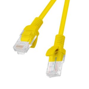 PATCHCORD CAT.6 UTP 0.5M YELLOW FLUKE PASSED LANBERG