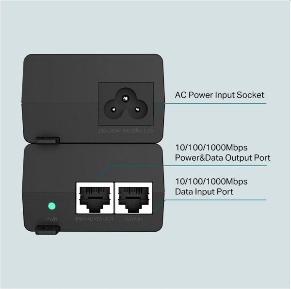 TP-Link, PoE+ Injector, TL-POE160S, Standarde si protocoale: IEEE802.3i, IEEE802.3u, IEEE802.3ab, - imagine 3