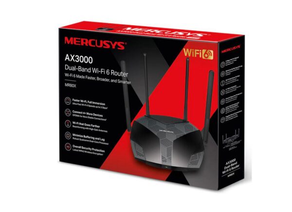 Router wireless MERCUSYS AX3000 Dual-Band Wi-Fi 6 Router, WIFI 6, - imagine 4