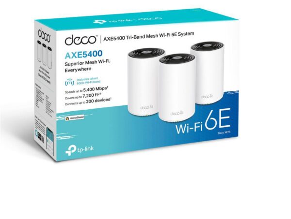 Router wireless TP-LINK Deco XE75, WIFI 6E, Mesh, Tri-Band - imagine 4