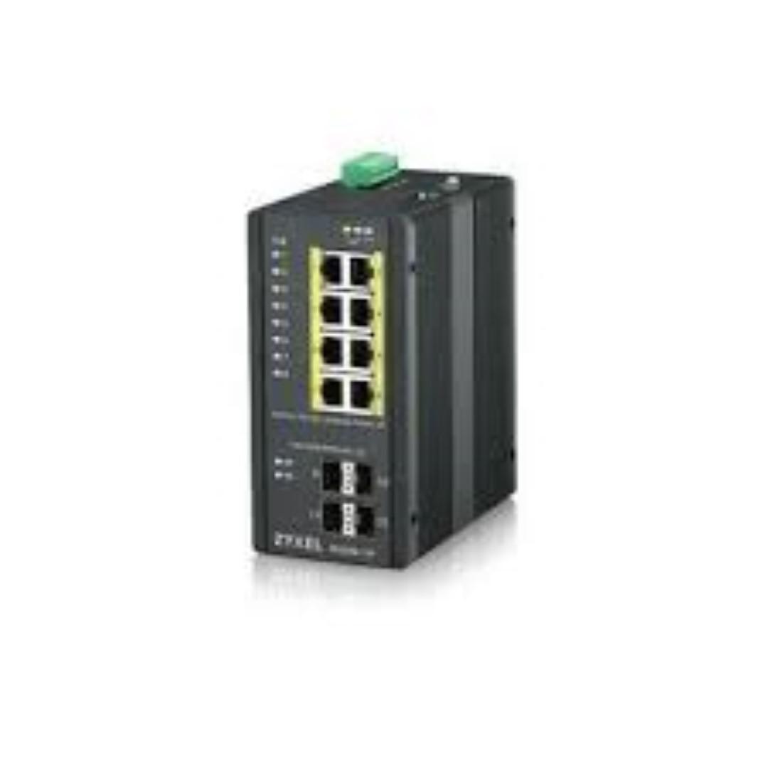 Zyxel RGS200-12P-ZZ0101F 12-port GbE Managed PoE Switch, Layer2, 8 ports100/1000