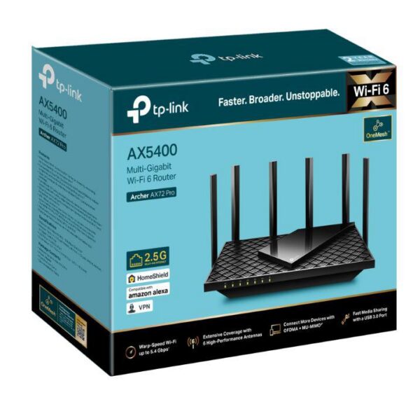 Router wireless TP-LINK Archer AX72 PRO, WIFI 6, Mesh, Dual - imagine 5