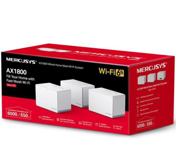 Router wireless MERCUSYS HALO H70X, WIFI 6, Mesh, Dual Band - imagine 5