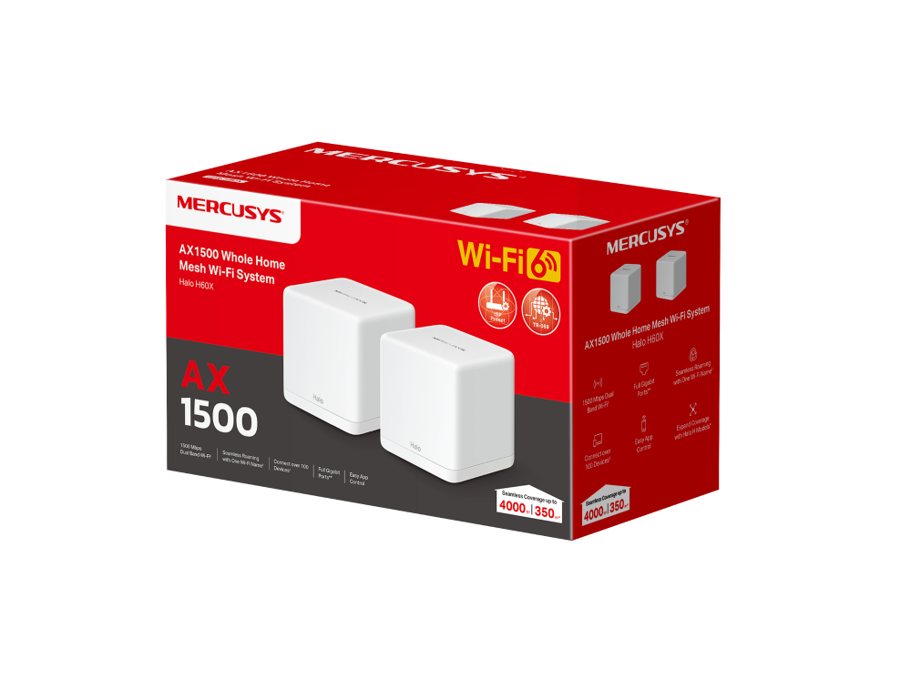 Router wireless MERCUSYS Halo H60X, WIFI 6, Mesh, Dual Band - imagine 5