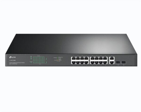 "18-Port Gigabit Rackmount Switch with 16-Port PoE+ PORT: 16×