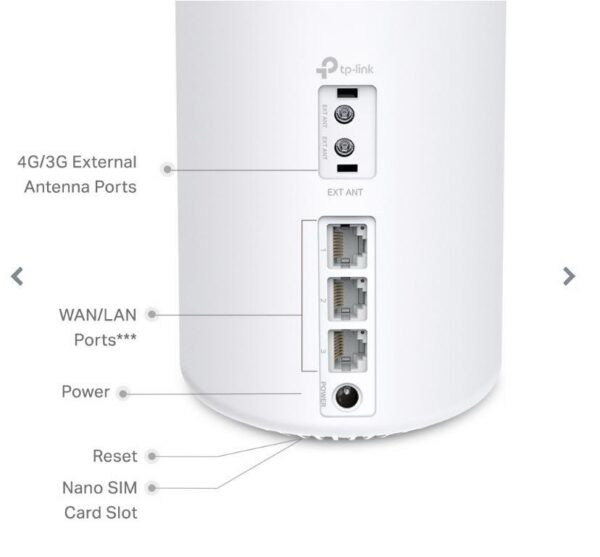 Router wireless TP-LINK 4G+ AX3000 Whole Home Mesh WiFi 6 - imagine 3