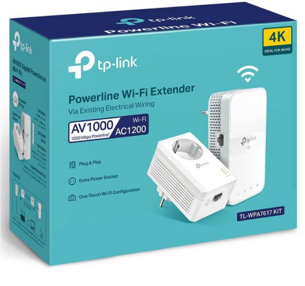 Kit PowerLine, TP-Link, TL-WPA7617 KIT, AV1000 Gigabit Powerline ac Wi- - imagine 4