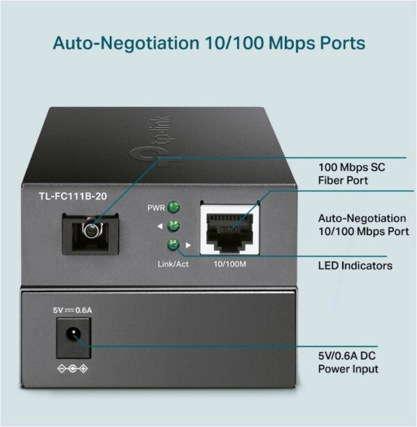 "10/100 Mbps RJ45 to 100 Mbps Single-mode SC WDM Bi-Directional - imagine 4